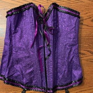Purple glitter corset